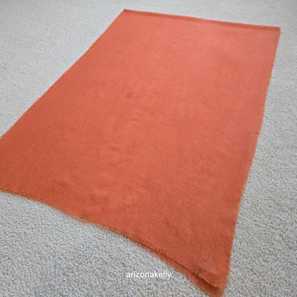 NWOT Cocowai Cashmere Scarf Burnt Orange Lightweight - Picture 10 of 14